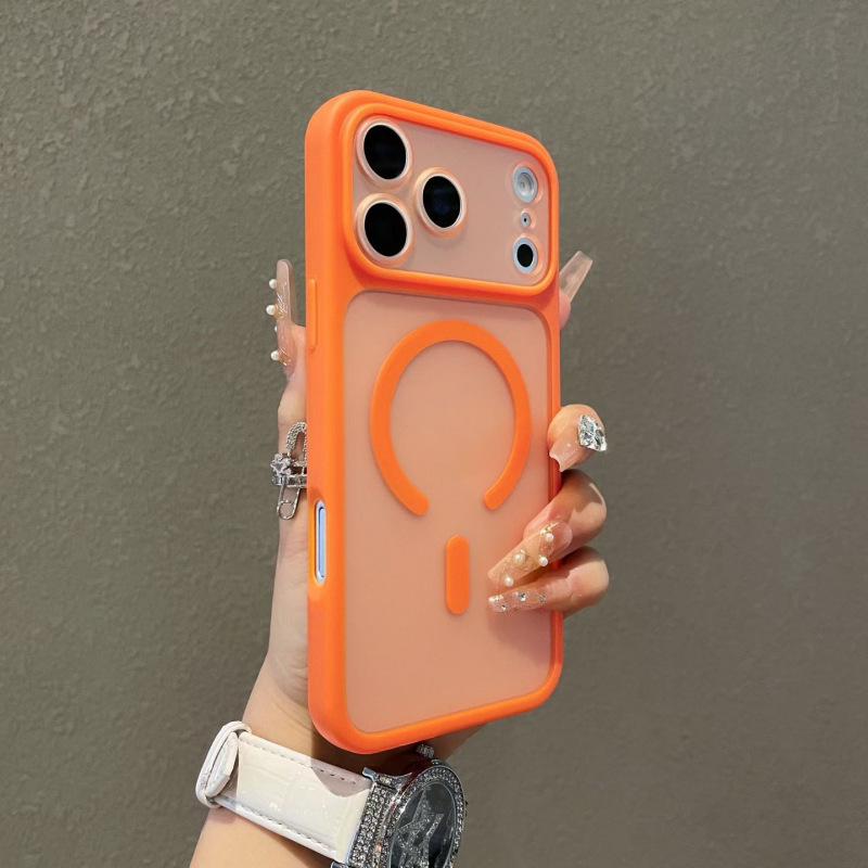 

iPhone 17 Pro Max Semi-Transparent Magnetic Case with Detachable Lens Cover for Apple 16PM 17