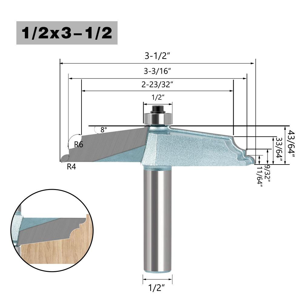 Side R Door Bucket Line Knife Door Panel Knife Inverted R Line Knife Flower Line Knife Woodworking Milling Knife Woodworking Cabinet Door Milling Knif