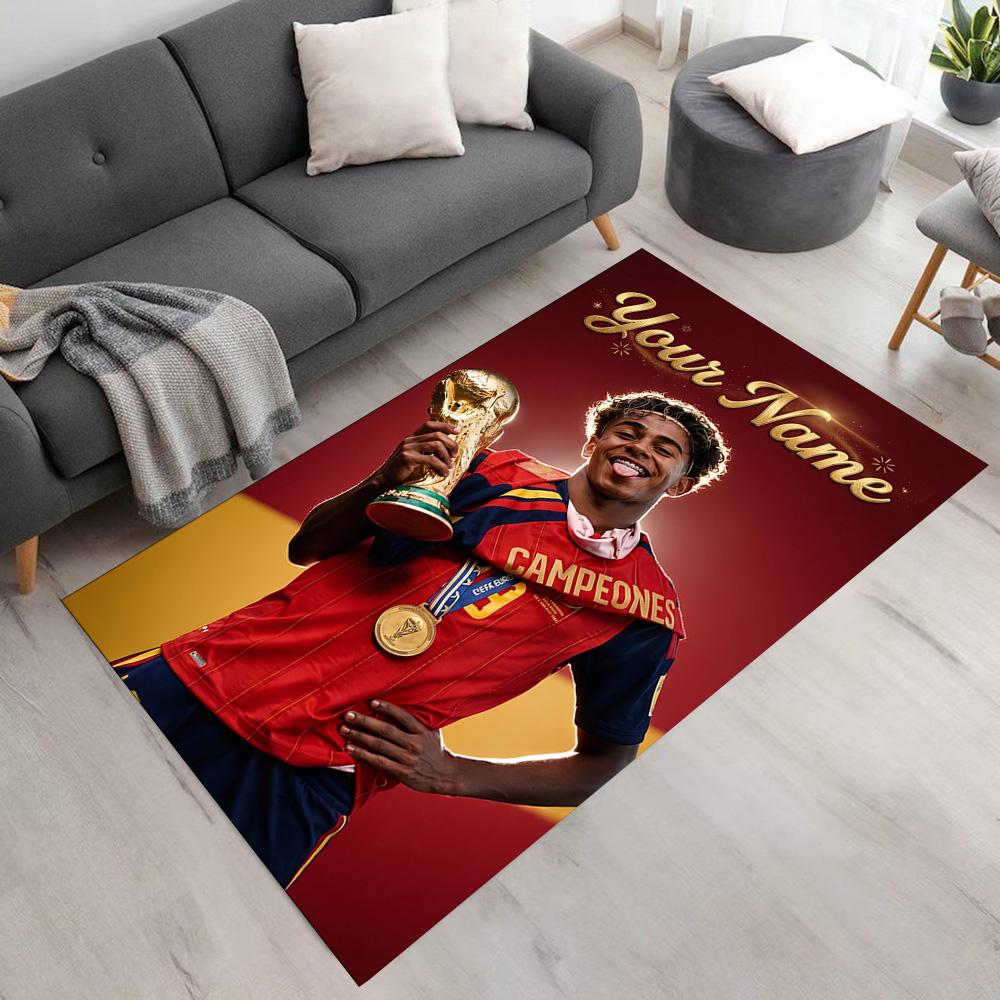 Yamal Customized Name Floor Rug Office Rug Perfect for Study room Decorate room Kitchen Entryway Anti-slip Rug Decorate Offices Best for Christmas