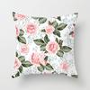 Ins Plant Flower Peach Skin Fleece Pillow Cover Sofa Car Pillow Cushion Cover Lunch Home Furnishing