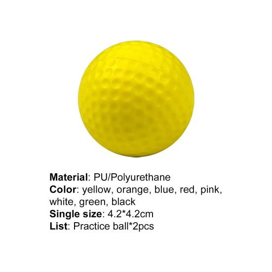 2Pcs Golf Balls Elastic High Visibility Eco-friendly Safety Golf Practice Balls Children Toys for Golf Practice