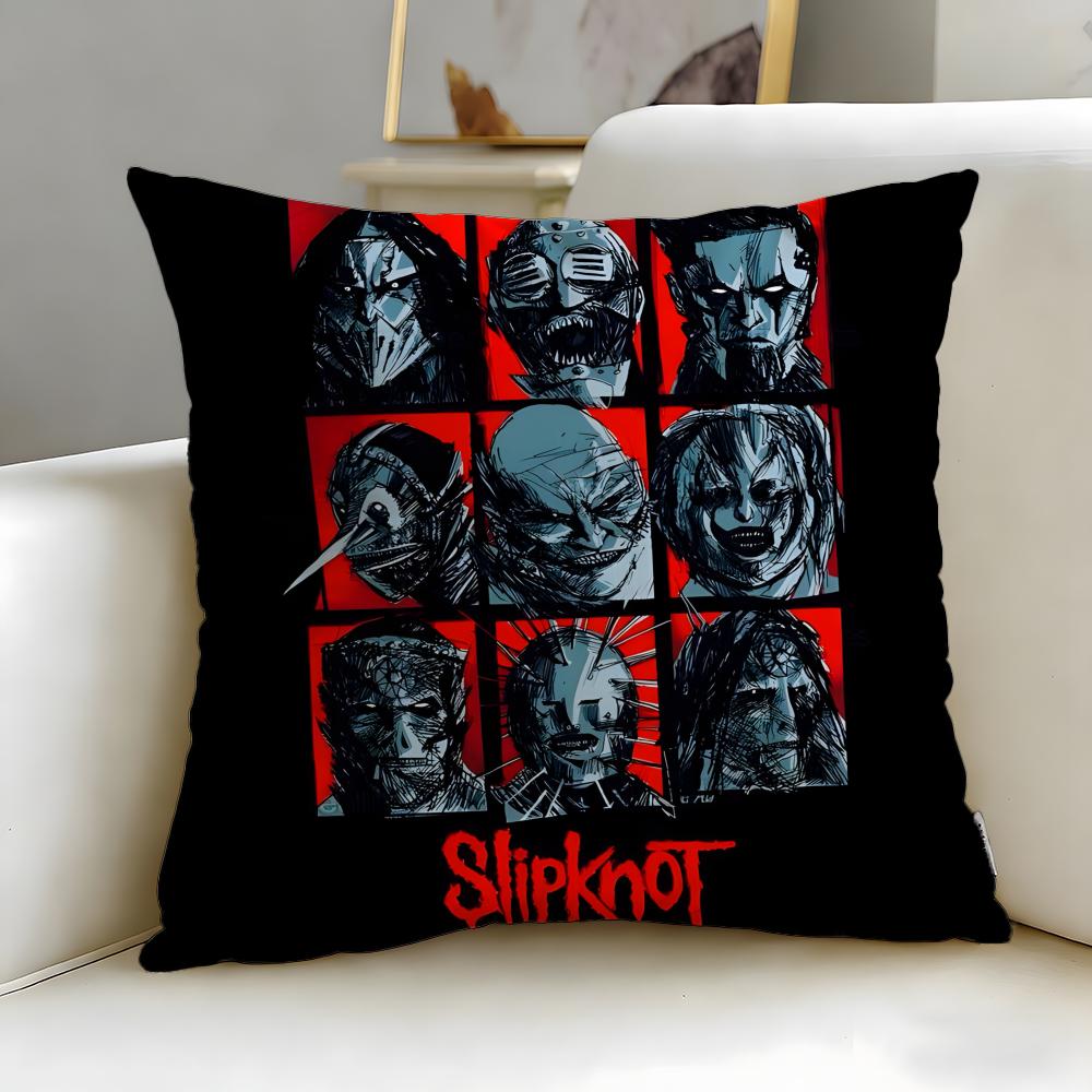 Classic Band Slipknot Cushion Cover Soft & Easy-Wash Pillow Case – Versatile For Couch, Bed, Travel And Office