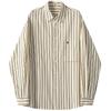 William Fox & Sons Retro Striped Fox Embroidery Shirt