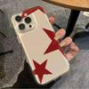 Minimalist Red Star Transparent Phone Case for Samsung Galaxy A06 A55 5g S25 S24 Ultra S23 S21 FE A54 A15 A35 A36 A16 A05 Cover