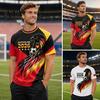 Camiseta de Animación para Equipo Nacional Hombres Aficionados al Fútbol Camiseta, Camiseta de Fútbol Alemán, 2026 Mundial Camiseta de Tejido Suave Camiseta de Torneo, Ropa Elegante para Aficionados