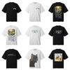 Denim 25ss Tears Vintage Oil Painting Printing High Street Couples Loose Casual Wear Crew Neck Short Sleeve Cotton T-Shirt Y2k