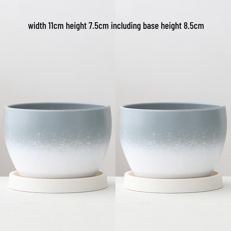 

Великий керамічний горщик для квітів з піддоном для тюльпанів, потосу та сукулентів