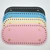 Creative Oval Shape DIY Hand Stitched Woven Bag Cushion Base with Holes Rivet Bottom Accessories