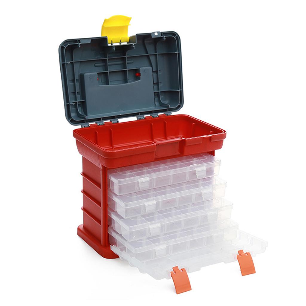 Plastic Box Organizer with Adjustable Compartment Sewing Organizer Craft & Art Supply Multipurpose Storage Box