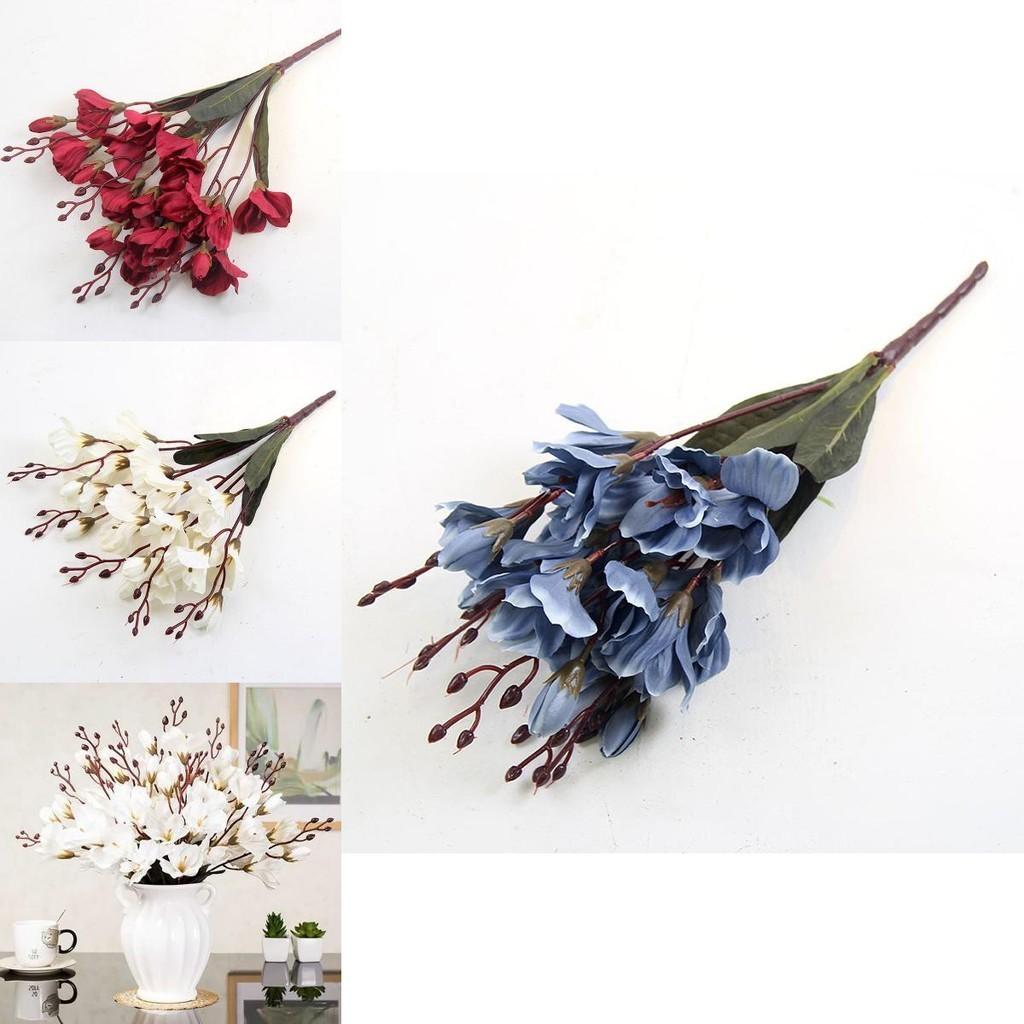 Beautifully Crafted Faux Magnolia Silk Floral Bouquet For Home And Party Decor
