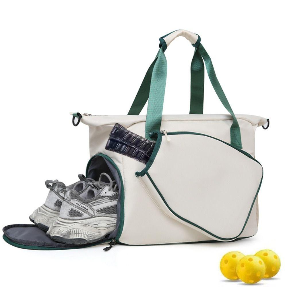 Shoe Compartment Pickleball Racket Bag Portable Tennis Shoulder Bag  Tennis Accessories