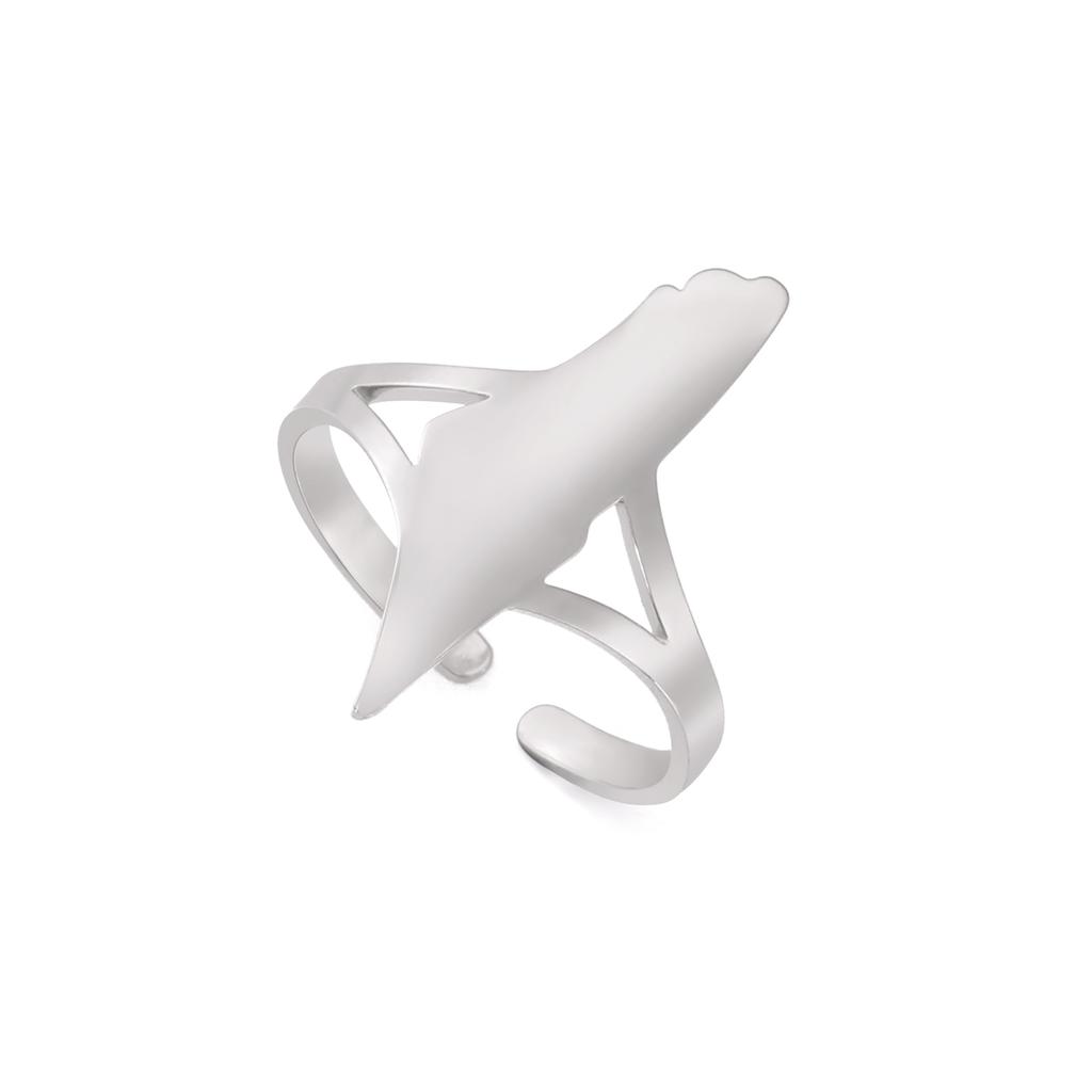 LIKGREAT Hollow Palestine Map Adjustable Finger Ring Stainless Steel Arabic Calligraphy Jewelry for Women Men Birthday Gift