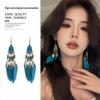 Retro Ethnic Crystal Tassel Earrings: Elegant Water Drop Design for Women