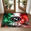 Napoli FC Design Crystal Velvet Rug Soft Decorative Mat for Bedroom Entrance