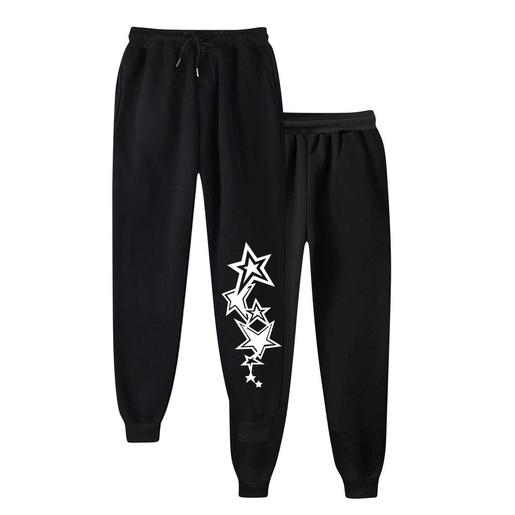 Ladies' Printed Unisex Casual Pocket Drawstring  Pants