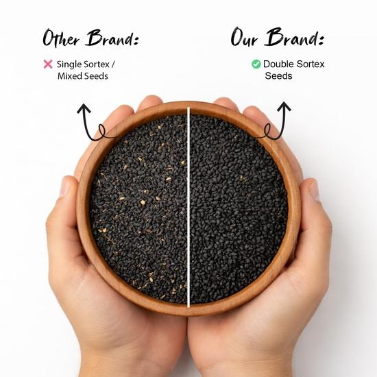 Brijbooti Kalonji Seeds 100 Gr - Black Cumin Seeds for Hair Gowth - Nigella Seeds - Karun Jeeragam - Karuppu Jirige | FSSAI, GMP, ISO Certified