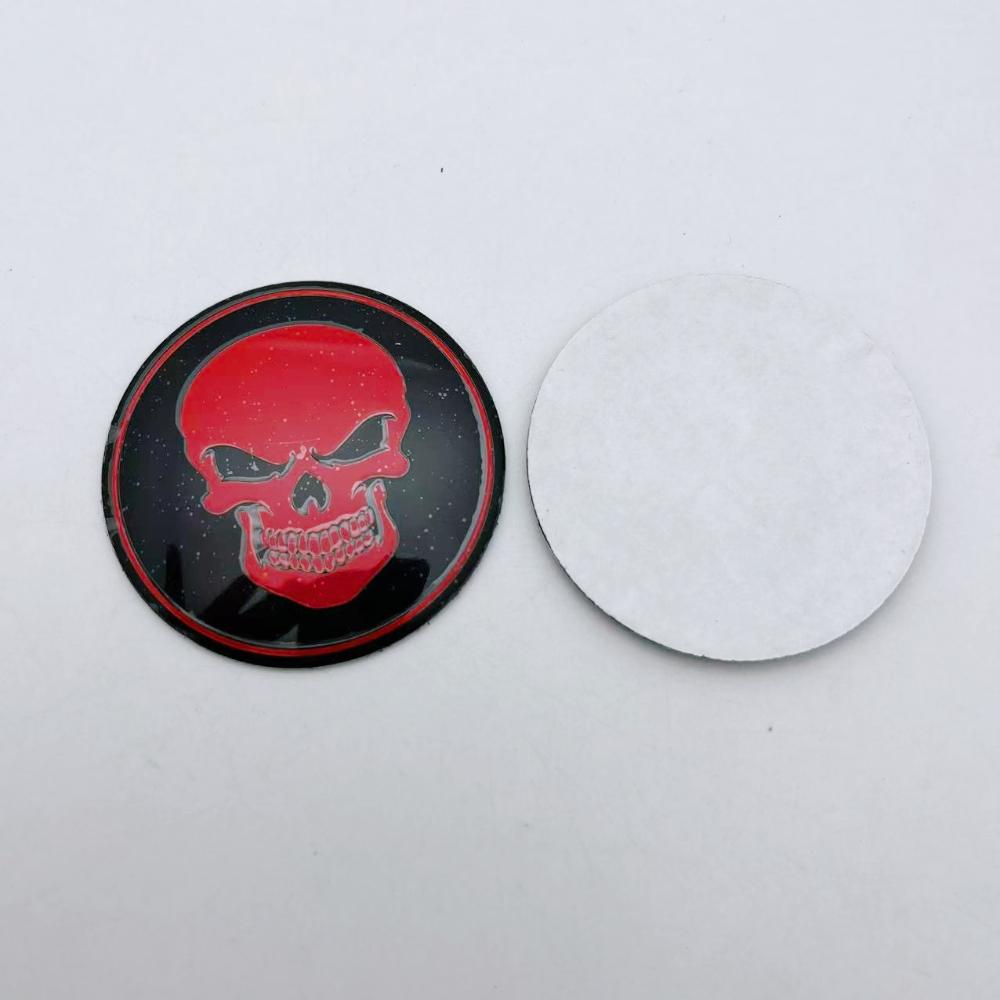4pcs 45mm 56mm Skull Logo Emblem Badge Car Stickers Car Wheel Center Caps Wheel Hubcaps Rim Hub Cover Replace Car Accessories 45mm Stickers