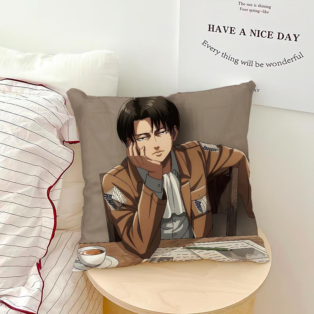 Anime Manga Fanart Cool L-Levi A-Ackerman Comfortable Soft Pillow Case for Sofa Living Room Home Office Decor Protective Covers