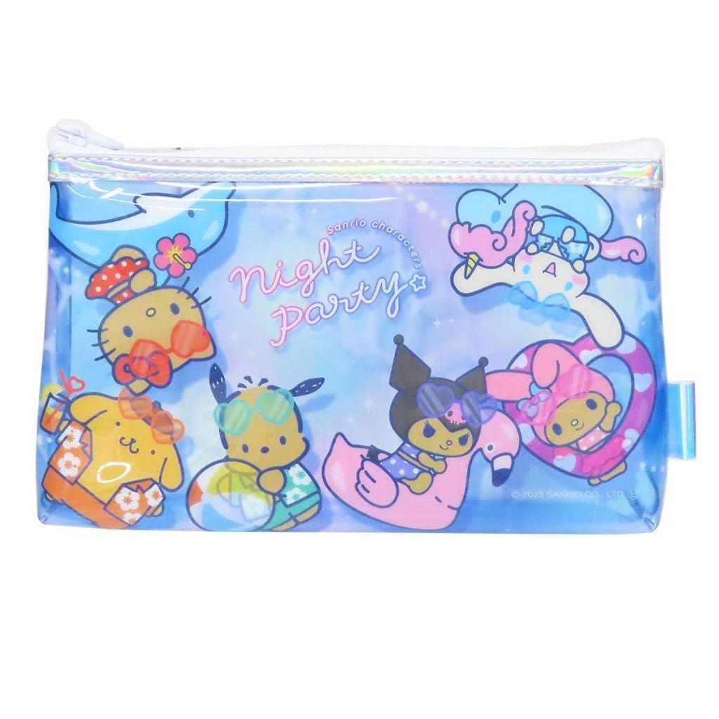 Sanrio Clear Flat Pencil Case Night Party