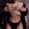 New Sexy Exaggerated Full Diamond Body Chain, European Beautiful Women Nightclub Rhinestone Top Chest Chain Body Chain