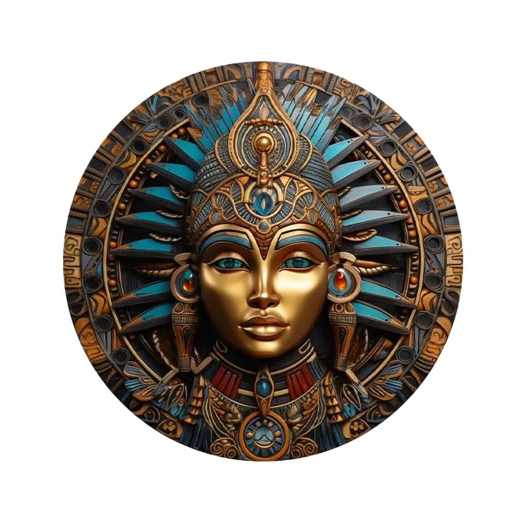 High Definition Metal Tin Sign Set Bohemian Sun Moon Goddess Round Wall Art Decor for Spiritual Home