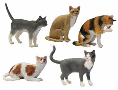passion models Cats Approved by Cat Lovers Set Resin Kit 1/16 5-piece P35T-027 (Animals)