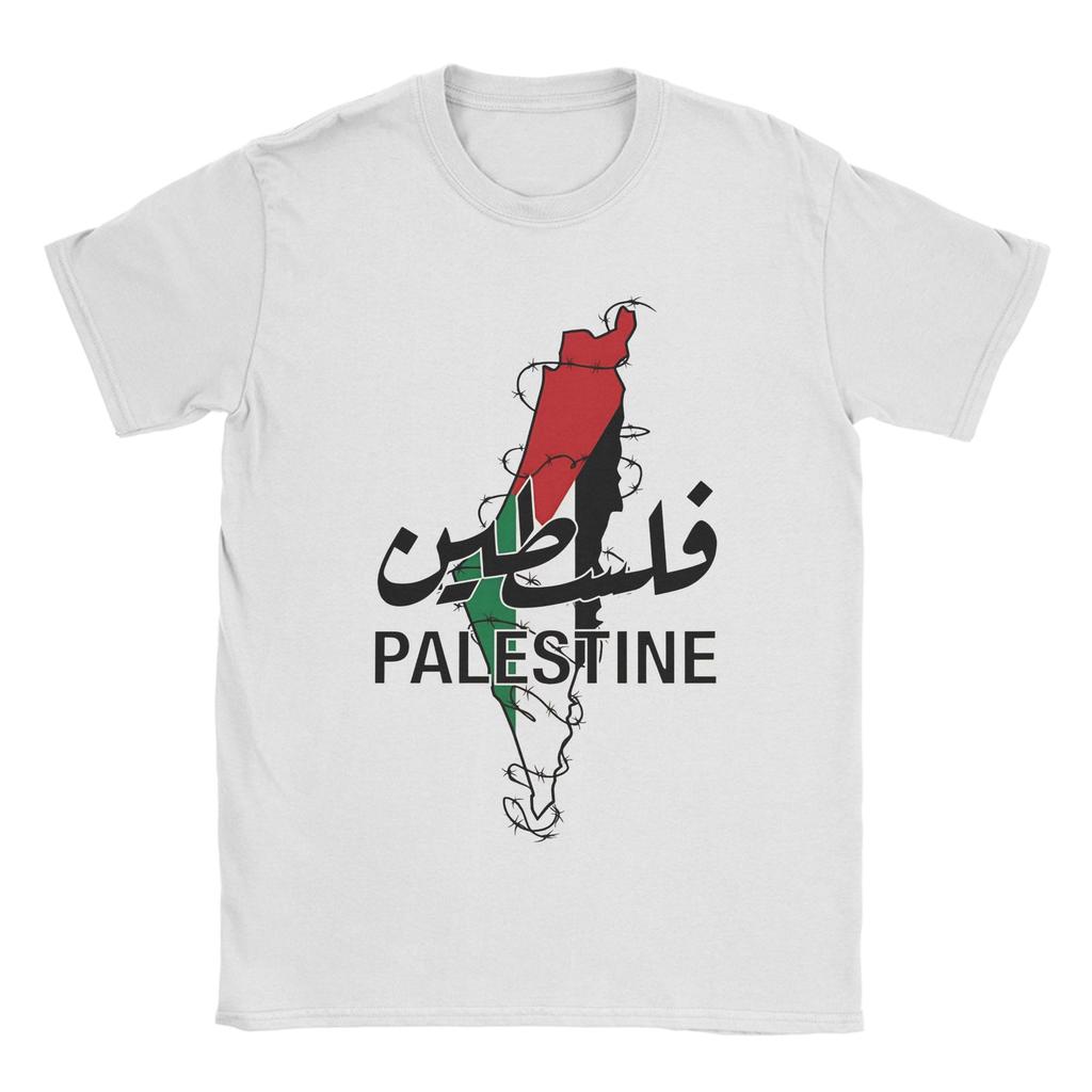Unisexs Palestine Map Palestinian T Shirts Cotton Clothes Summer Awesome ShortSleeve TShirt ONeck Fashion Tshirt Plus Size