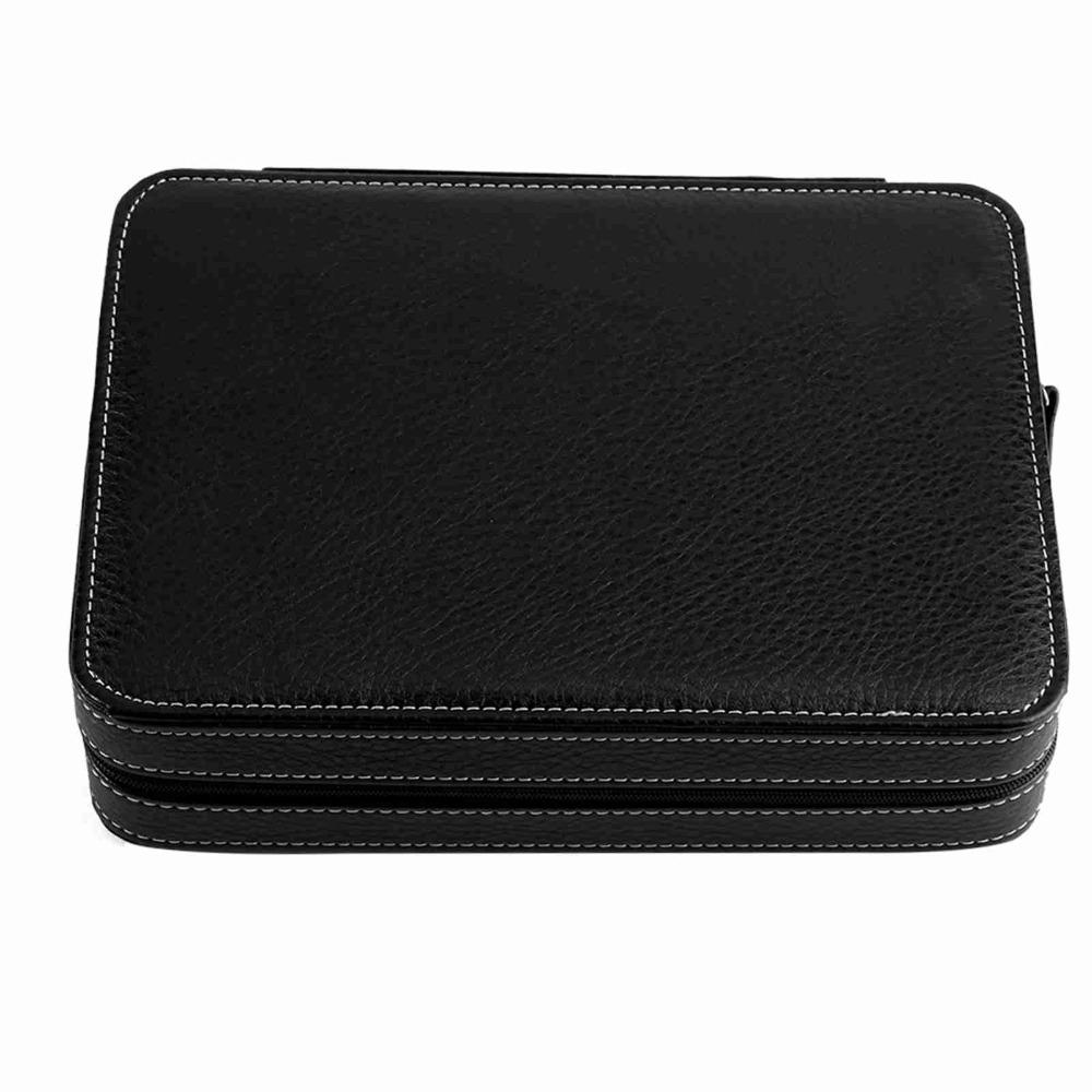 Zippered Design Watch Storage Box PU Leather,Cardboard Travel Watch Case  Travel Use