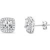 Silver Needle Cubic Zirconia Stud Earrings for Women Men 14K Gold Plated Hypoallergenic Dainty Stud Earrings Jewelry