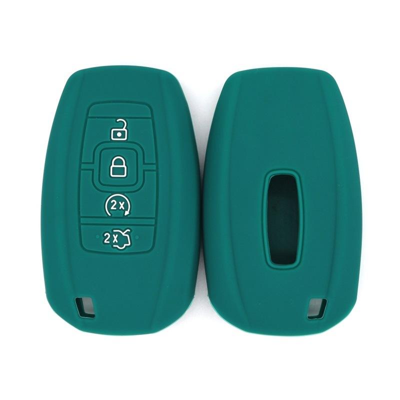 Silicone key cover, suitable for the old Lincoln Smart 4-button car key protective bag, high-quality shockproof key cover