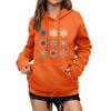 Women's Winter Christmas Printed Pullover Hooded Sweatshirt Fleece Long Sleeve Sweatshirt