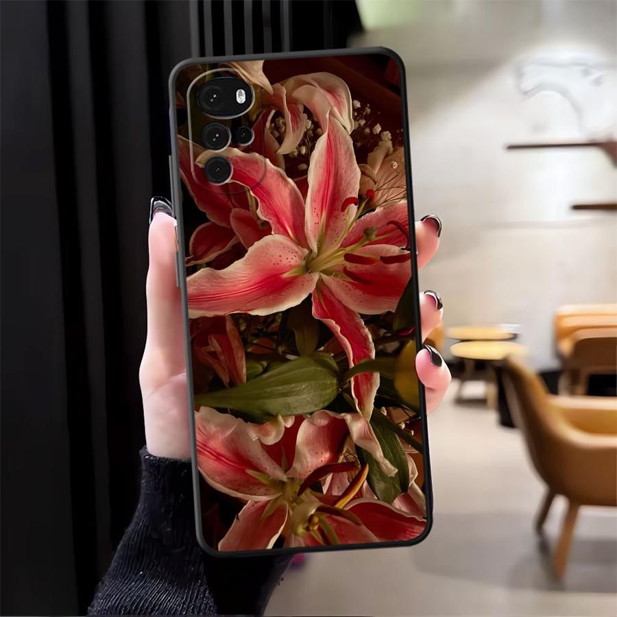 Case for Motorola Moto Edge 20 Pro 30 Lite G60s G50 G53 G30 G52 G71 G22 Edge40 G32 G51 G73 Phone Cover Lily Orchid Flower Print
