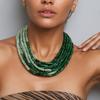 Statement Beads Necklace Multi-layer Handmade for Women Trendy Party Jewelry