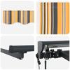 Retractable Awning Frame Yellow and Grey 300 X 250 Cm