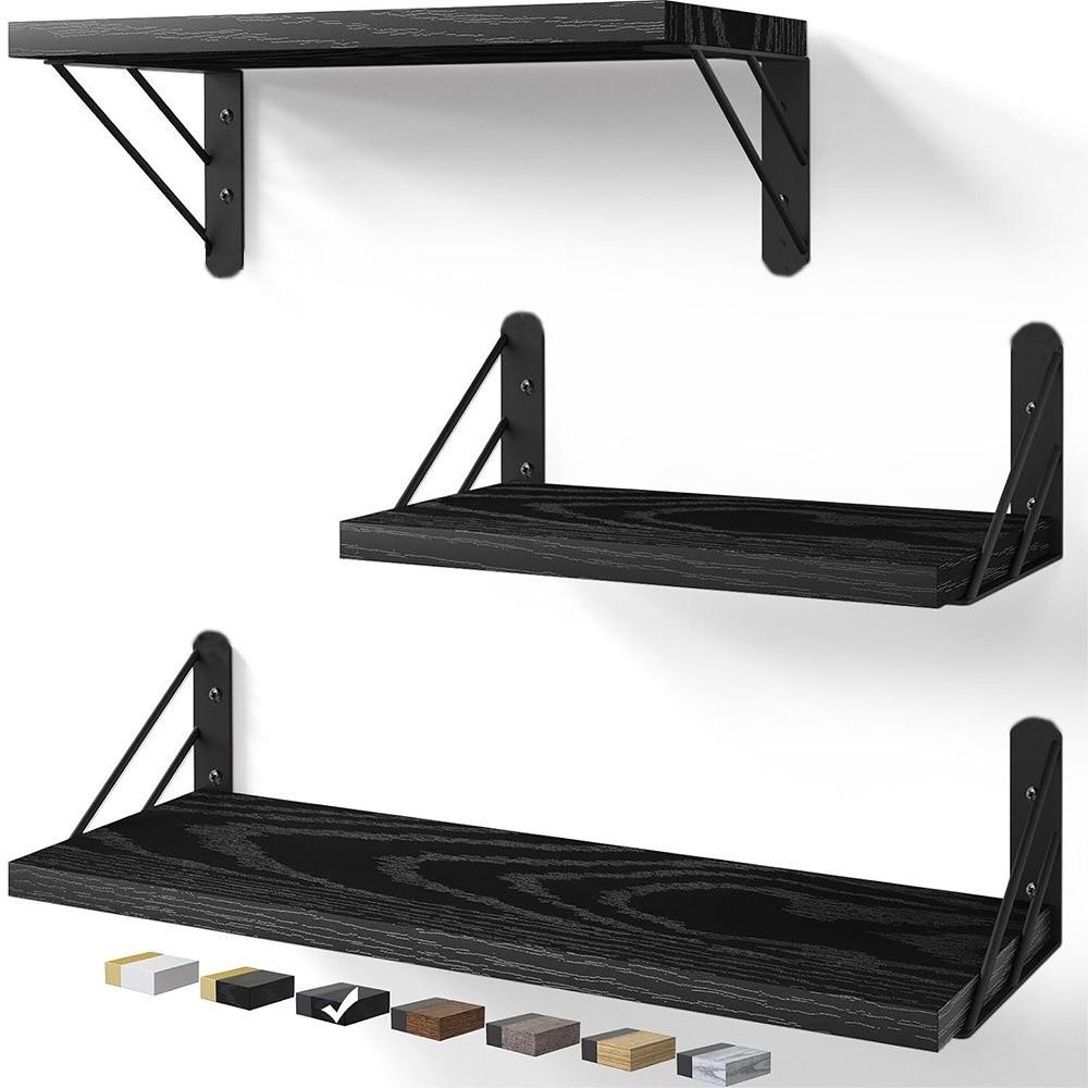 Modern Wall Mounted Floating Shelves Sturdy Versatile Wall Shelf Save Space Storage Rack Wall Decor