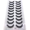 AMSDCN Artificial Mink Short Natural Dramatic False Eyelashes Short Eyelashes 10 Pairs of 3D Eyelash Makeup False Eyelashes