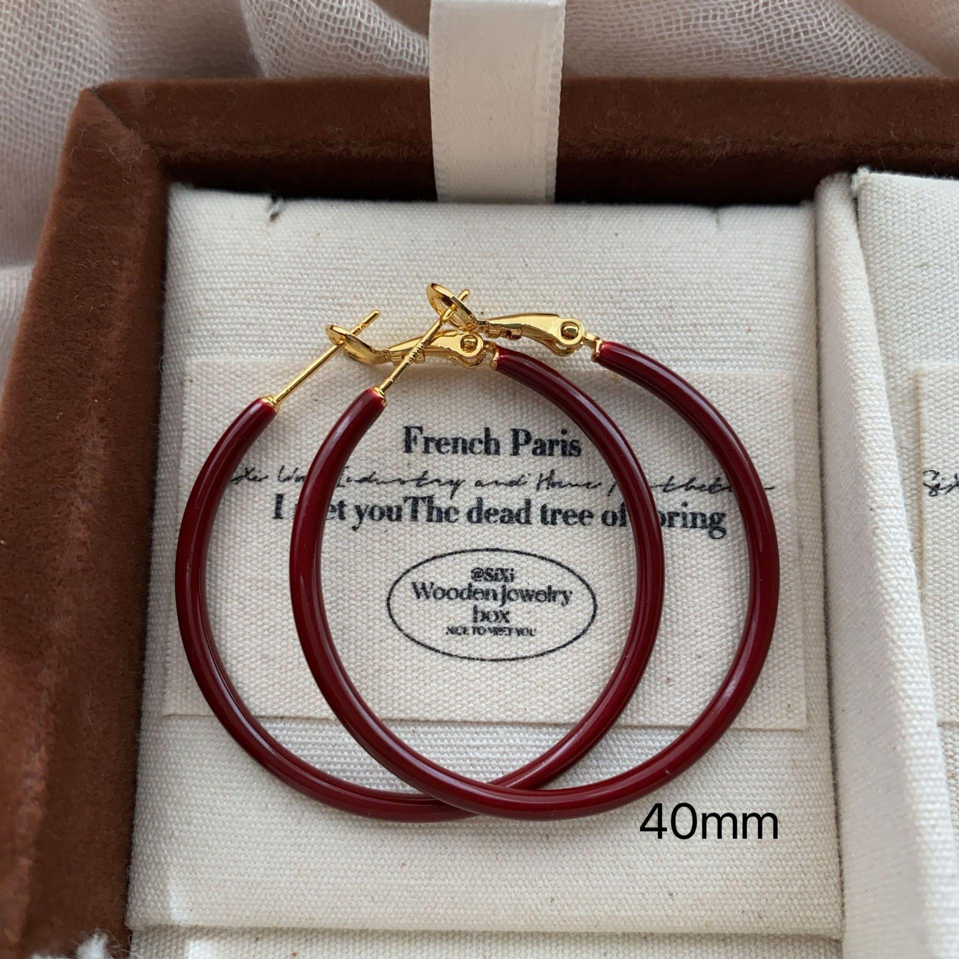 Большие красные серьги, серьги с нежным темпераментом и изысканным дизайном 1111 новые серьги