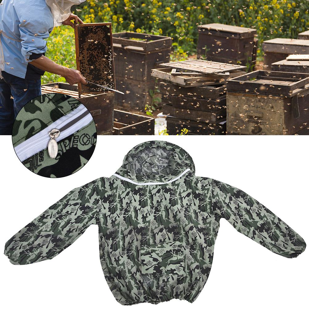 Professional Breathable Beekeeping Protective Upper Garment Coat Jacket Suit with Hat