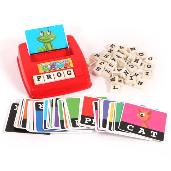 1 Set English Letter Card Learning Machine Kids Early Education Interactive Alphabet Matching Game ABC Words Spelling Learning Toy Toddlers Boys Girls