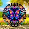 10 Styles 3D Dynamic Rotating Wind Chime Metal 10cm Vivid Butterfly Spinner Rainbow Tunnel-Style Wind Spinner