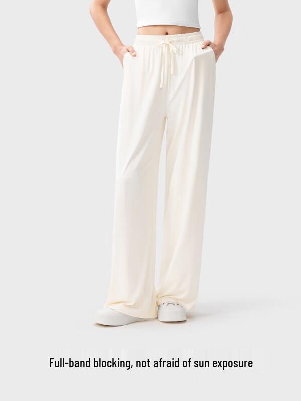 

Women s Ice Silk Sun Protection Straight Wide-Leg Pants