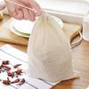 Cotton Filter Bags Strainer Drawstring Type Strong Filtration 50 Pieces.