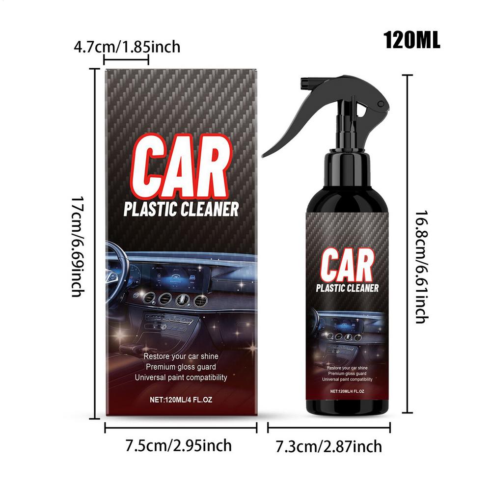Car Interior Cleaner 120ml Upholstery Detailing Cleaning Vehicle Trim Detailing Spray For Upholstery Carpet Leather Dashboard чёрный