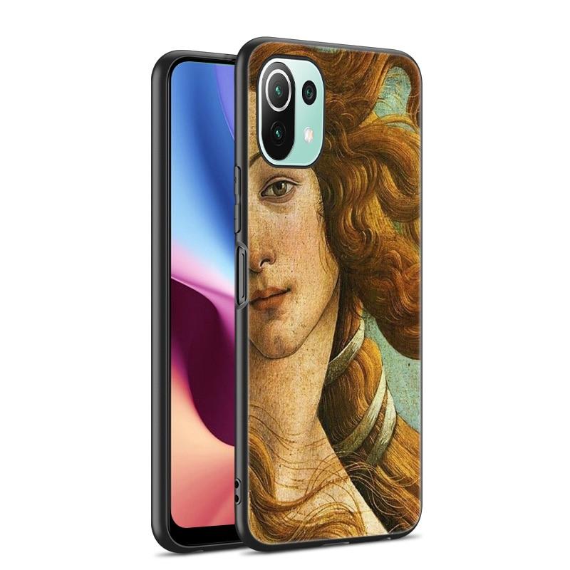 Renaissance Art Painting Case For Xiaomi Mi 11 Lite NE 11i 10T 11T Pro A2 A3 Lite POCO F3 M3 M4 C31 X3 Pro NFC GT Black Cover