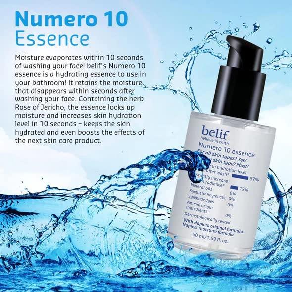 Belif Numero 10 Essence, Lightweight Hydrating Face Serum | Increases Skin's Hydration Instantly | Intensely hydrates, smooths, and replumps skin