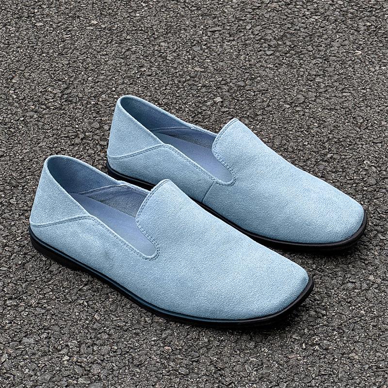 

Весна и лето, новые модные ретро универсальные туфли с одной педалью, французские ленивые квадратные туфли, маленькие кожаные туфли 85385, синие, коричневые -J 38 синий