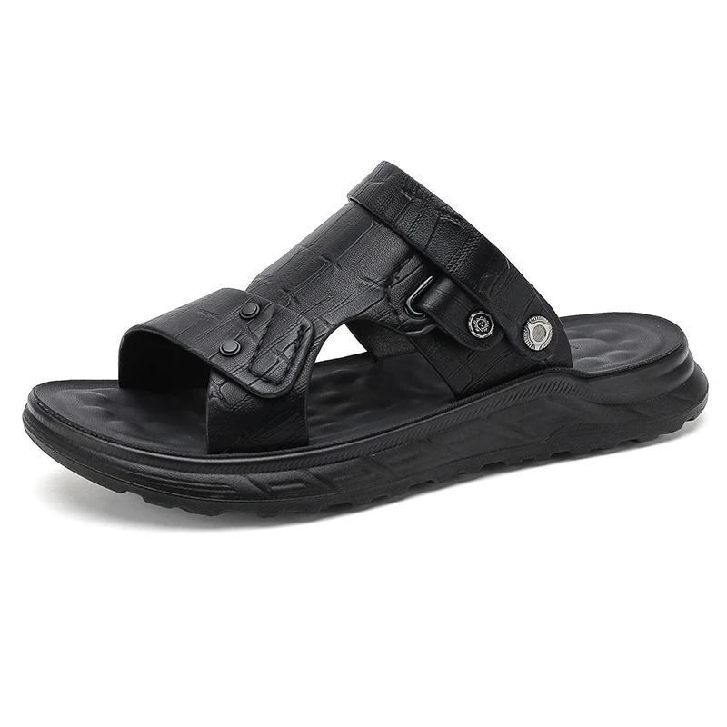 Fashion Men's High-quality Fashion Casual Sandals Summer Dual-purpose Breathable Sports Slippers Outdoor Waterproof Anti Slip Beach Shoe