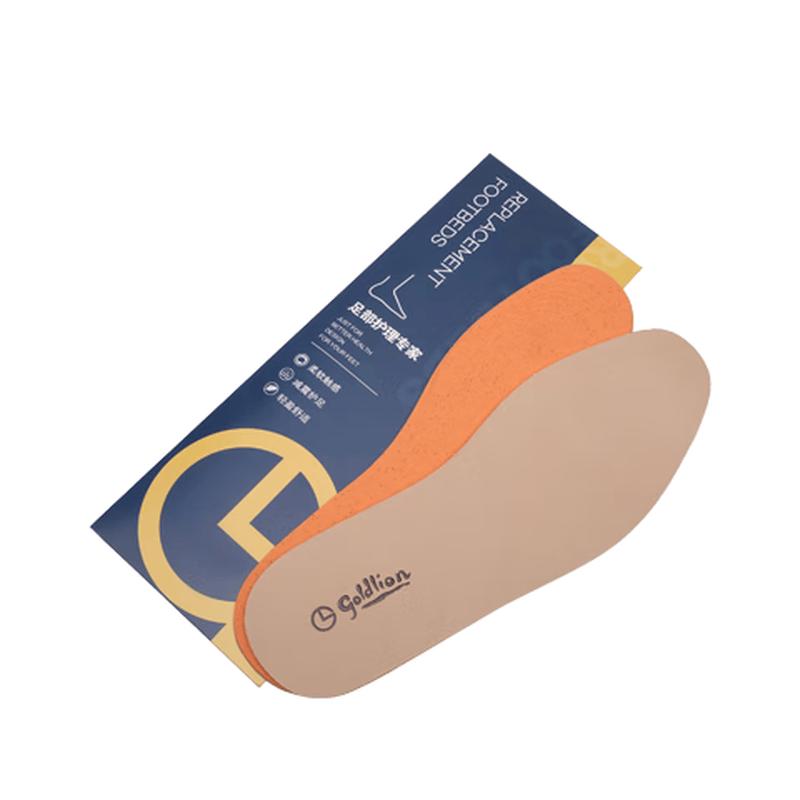 Мужские дышащие стельки из свиной кожи Goldlion Universal Size (37-44) абрикосовый