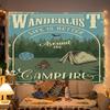 Vintage Backdrop Fabric, Camping Wall Decor, Bedroom Headboard Hanging, Dorm Room Tapestry