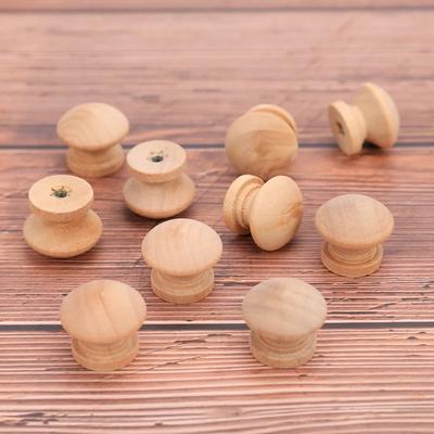 10 Stück Holz Runde Zugknöpfe Naturholz Schrank Schublade Griff Kleiderschrank Knöpfe Türgriff Küchengriff Beschläge